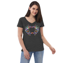 Load image into Gallery viewer, Women’s v-neck t-shirt Rainbow Hummingbirds