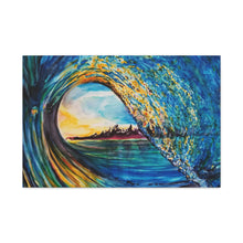 Load image into Gallery viewer, Kasey's Wave | Canvas Print of Original Watercolor
