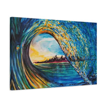 Load image into Gallery viewer, Kasey's Wave | Canvas Print of Original Watercolor
