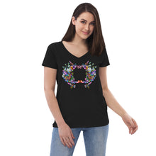 Load image into Gallery viewer, Women’s v-neck t-shirt Rainbow Hummingbirds

