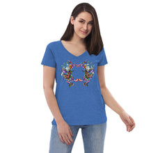 Load image into Gallery viewer, Women’s v-neck t-shirt Rainbow Hummingbirds
