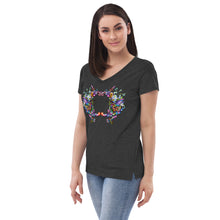 Load image into Gallery viewer, Women’s v-neck t-shirt Rainbow Hummingbirds
