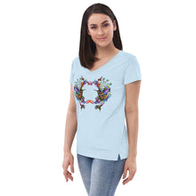 Load image into Gallery viewer, Women’s v-neck t-shirt Rainbow Hummingbirds
